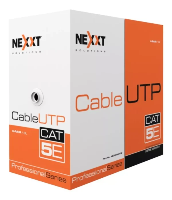 ROLLO DE CABLE UTP NEXXT CAT 5E 300MT GRIS,AZUL