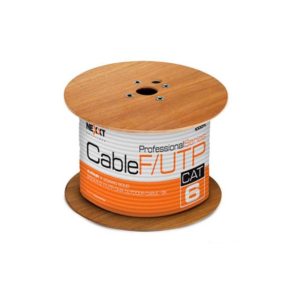 Cable Nexxt Solutions Enterprise Cat6 F/UTP 4P 23AWG CMX Exterior 305m Negro AB356NXT07 - AB356NXT07