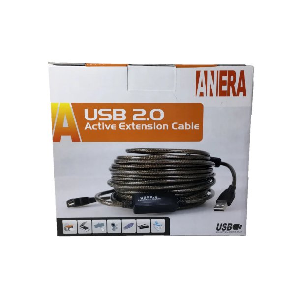 CABLE EXTENSION Usb para Impresora 7.5mt negro con chip macho a hembra