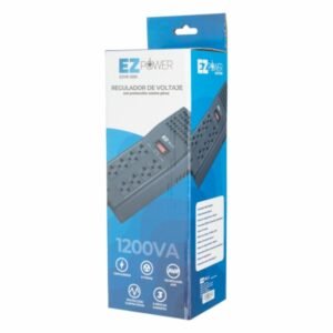 REGULADOR EZPOWER EZVR-12001USB 1200VA 600W 8TOMA +2USB