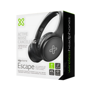 AUDIFONO KLIP XTREME ESCAPE KNH-300WH INALÁMBRICOS BLUETOOTH, CANCELACION DE RUIDO, 49HR, BLANCO, NEGRO