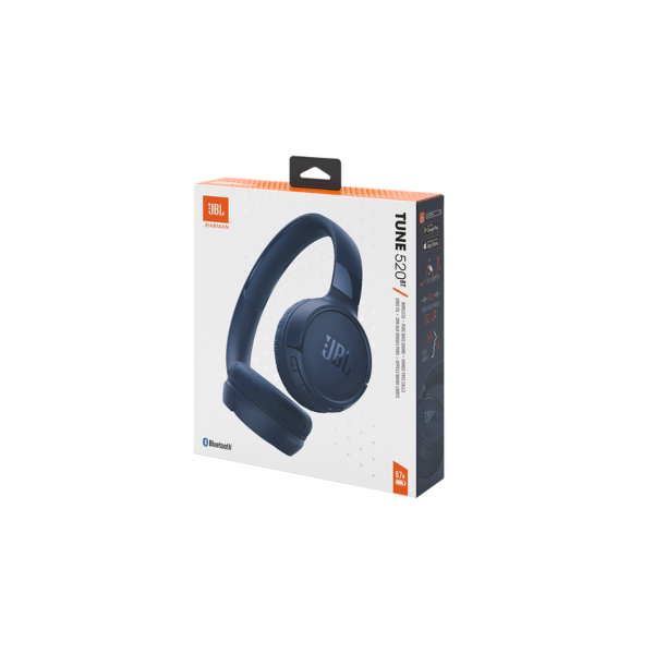AUDIFONO BLUETOOTH JBL TUNE 520BT COLOR AZUL, BLANCO.