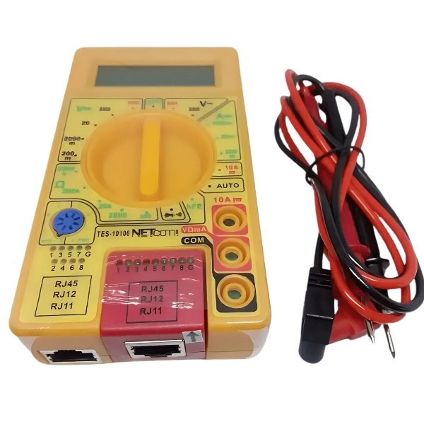 MULTIMETRO DIGITAL NETCOM TES-10106 CON LAN TESTER