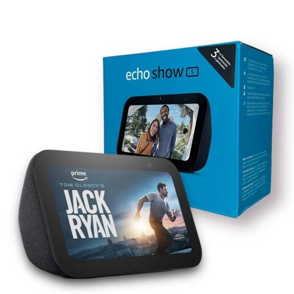 PANTALLA AMAZON ECHO SHOW 5 /NEGRO /GEN. 3 /TACTIL 5.5 /2MP CAMARA