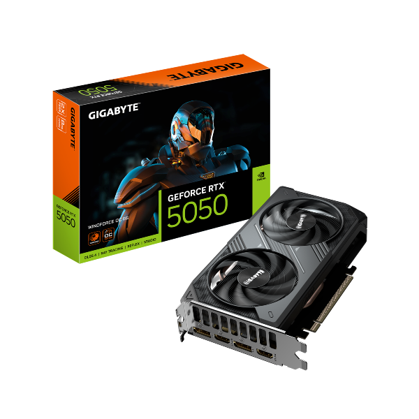 TARJETA DE VIDEO GIGABYTE GEFORCE RTX-5050 GAMING OC 8GB-GDDR6 128BIT 2HDMI 2DP 3VENT. PCIEX5.0