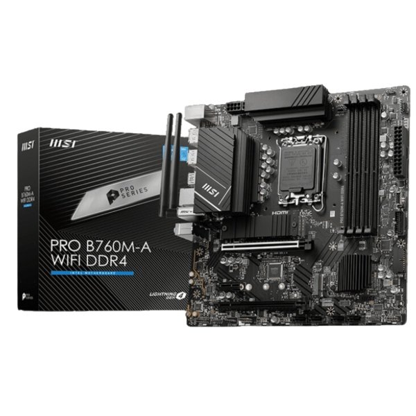 MAINBOARD MSI PRO B760M-E DDR4 SUPPORT 14AVA 2SLOT