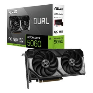 TARJETA DE VIDEO ASUS DUAL GEFORCE RTX 5060 8GB GDRR7 OC EDITION PCIe5.0 HDMI-DP
