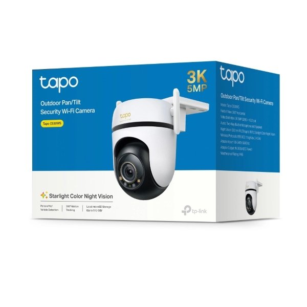 CAMARA TPLINK TAPO C530WS 3K /360 GRADOS IP66 5MP/DETEC. IA/VISION NOCTURNA COLOR /AUDIO BI/IP66/512GB