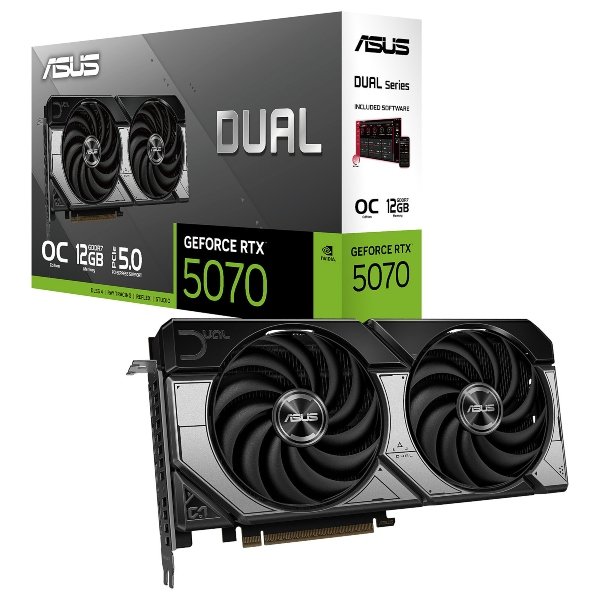 TARJETA DE VIDEO ASUS DUAL NVIDIA GeForceRTX 5070 12GB GDDR7 HDMI-DP PCIe 5.0