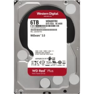DISCO DURO WD RED PLUS WD60EFPX 6 TB - INTERNO - 3.5" - SATA 6GB/S - 5400 RPM - BÚFER: 256 MB