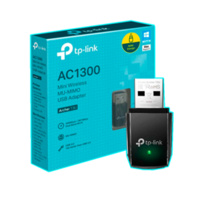 ADAPTADOR DE RED USB TP-LINK ARCHER T3U MINI AC1300 DUAL BAND 867MBPS A 5GHZ + 400MBPS A 2.4GHZ/USB