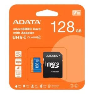 MICRO SD ADATA 128GB  WITH ADAPTER UHS-I CLASS 10